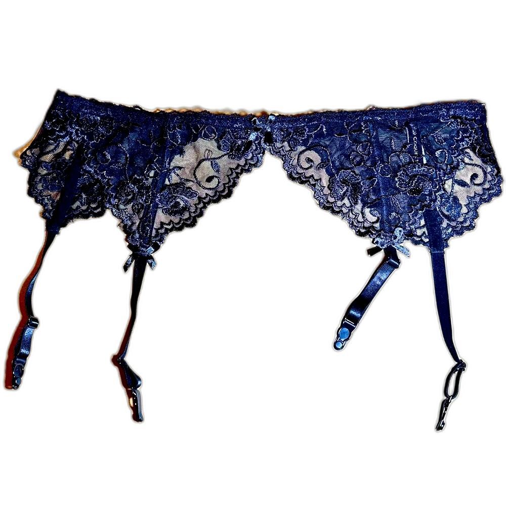 La Petite Coquette Embroidered Lace Garter Sz XL
